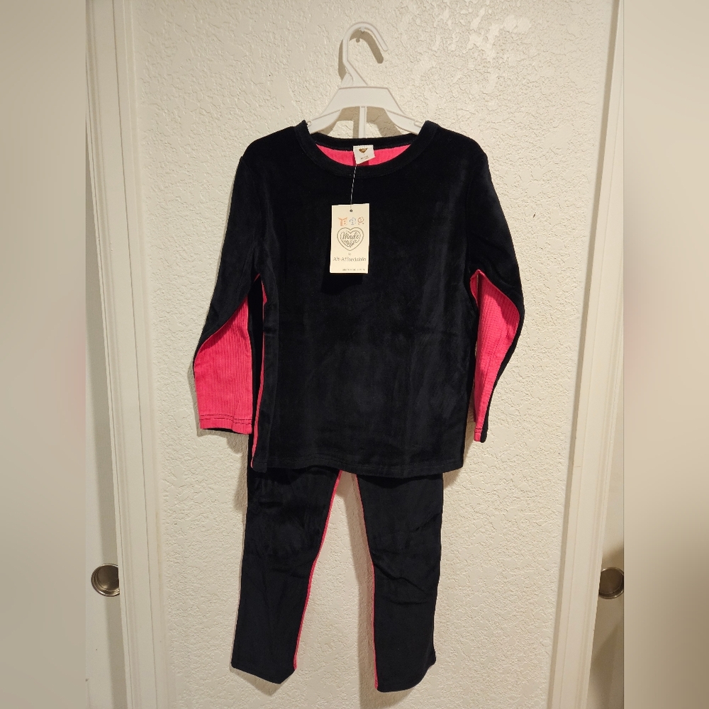 Black and Pink Kids' Outfit Girls Size 6